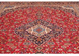 Tappeto Ardakan Medaglione Floreale Rosso Blu Scuro 300x407 Cm
