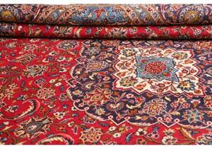 Tappeto Ardakan Medaglione Floreale Rosso Blu Scuro 300x407 Cm