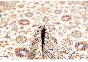Tappeto Kashan Medaglione Floreale Avorio Blu Scuro 200x310 Cm