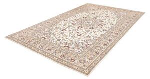 Tappeto Kashan Medaglione Floreale Avorio Blu Scuro 200x310 Cm