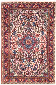 Tappeto Sarough Medaglione Floreale Rosso Blu 72x110 Cm