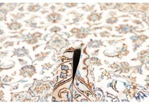 Tappeto Kashan Medaglione Floreale Avorio Blu 200x300 Cm