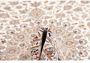 Tappeto Kashan Medaglione Floreale Avorio Blu 205x325 Cm
