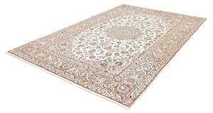 Tappeto Kashan Medaglione Floreale Avorio Blu 200x300 Cm