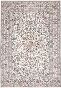 Tappeto Kashan Medaglione Floreale Avorio Blu Scuro 245x360 Cm