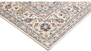 Tappeto Kashan Medaglione Floreale Avorio Blu Scuro 194x293 Cm
