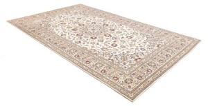 Tappeto Kashan Medaglione Floreale Avorio Blu Scuro 200x310 Cm