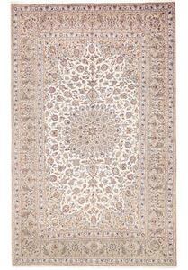 Tappeto Kashan Medaglione Floreale Avorio Blu 205x325 Cm