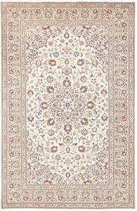 Tappeto Kashan Medaglione Floreale Avorio Blu Scuro 200x310 Cm