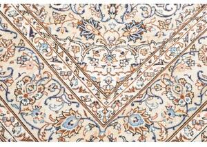 Tappeto Kashan Medaglione Floreale Avorio Blu 200x300 Cm