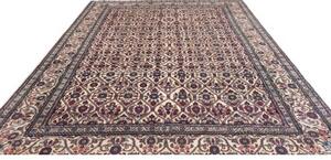 Tappeto Kashan Stilizzato Avorio Blu 240x330 Cm