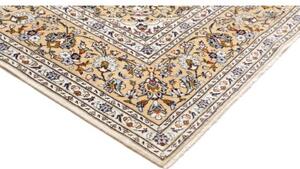 Tappeto Kashan Medaglione Floreale Avorio Beige 203x317 Cm