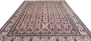 Tappeto Kashan Stilizzato Avorio Blu 245x335 Cm