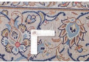 Tappeto Kashan Medaglione Floreale Écru Blu Indaco 200x313 Cm