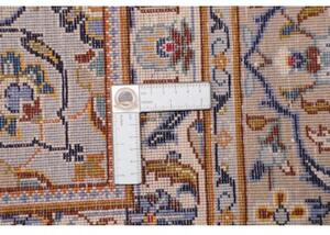 Tappeto Kashan Medaglione Floreale Avorio Blu 260x387 Cm