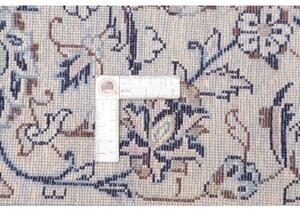 Tappeto Kashan Medaglione Floreale Avorio Blu Scuro 194x293 Cm