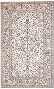 Tappeto Kashan Medaglione Floreale Avorio Blu 198x297 Cm