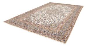 Tappeto Kashan Medaglione Floreale Avorio Blu 260x387 Cm