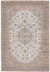 Tappeto Kashan Medaglione Floreale Avorio Blu 260x387 Cm