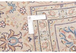 Tappeto Kashan Medaglione Floreale Avorio Blu 196x293 Cm