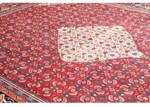 Tappeto Sarough Stilizzato Rosso Avorio 300x400 Cm