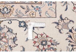 Tappeto Nain Kashmar Medaglione Floreale Avorio Blu 252x353 Cm