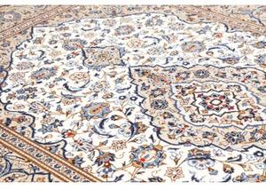 Tappeto Kashan Medaglione Floreale Beige Blu 200x295 Cm
