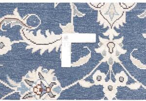 Tappeto Nain Kashmar Medaglione Floreale Blu Notte Avorio 88x140 Cm