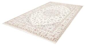 Tappeto Nain 9la Medaglione Floreale Avorio Bordeaux 196x300 Cm