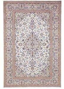 Tappeto Kashan Medaglione Floreale Beige Blu 200x295 Cm