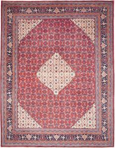 Tappeto Sarough Stilizzato Rosso Avorio 300x400 Cm