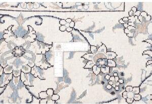 Tappeto Nain Kashmar Floreale Blu Avorio Quadrato 198x202 Cm