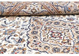 Tappeto Kashan Medaglione Floreale Beige Blu 200x295 Cm
