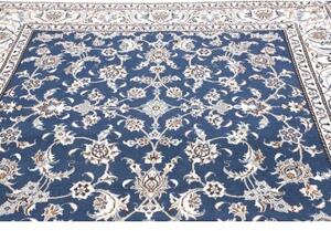 Tappeto Nain Kashmar Floreale Blu Avorio Quadrato 198x202 Cm