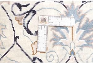 Tappeto Nain Kashmar Medaglione Floreale Avorio Blu 203x310 Cm