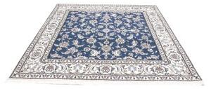 Tappeto Nain Kashmar Floreale Blu Avorio Quadrato 198x202 Cm
