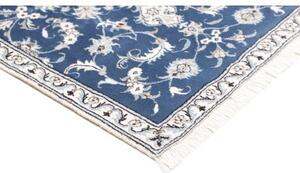 Tappeto Nain Kashmar Medaglione Floreale Blu Bianco 92x138 Cm