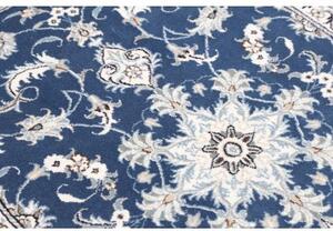 Tappeto Nain Kashmar Medaglione Floreale Blu Bianco 92x138 Cm