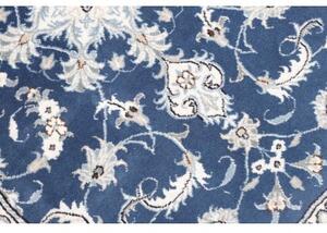 Tappeto Nain Kashmar Medaglione Floreale Blu Bianco 92x138 Cm