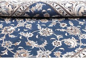 Tappeto Nain Kashmar Floreale Blu Avorio Quadrato 198x202 Cm