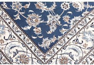 Tappeto Nain Kashmar Floreale Blu Avorio Quadrato 198x202 Cm
