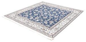 Tappeto Nain Kashmar Floreale Blu Avorio Quadrato 198x202 Cm
