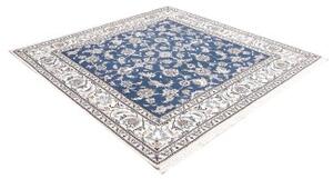 Tappeto Nain Kashmar Floreale Blu Avorio Quadrato 198x202 Cm
