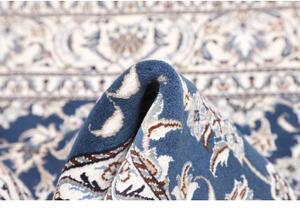 Tappeto Nain Kashmar Floreale Blu Avorio Quadrato 198x202 Cm
