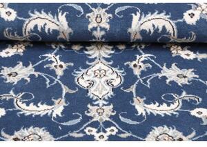 Tappeto Nain Kashmar Medaglione Floreale Blu Bianco 92x138 Cm