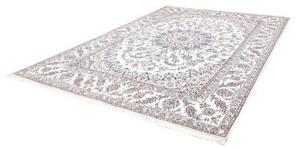 Tappeto Nain Kashmar Medaglione Floreale Avorio Blu 253x354 Cm
