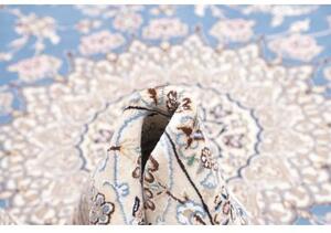 Tappeto Nain 9la Medaglione Floreale Azzurro Beige 250x348 Cm