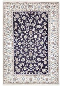Tappeto Nain Kashmar Floreale Blu Scuro Avorio 193x291 Cm