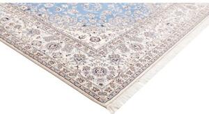 Tappeto Nain 9la Medaglione Floreale Azzurro Beige 250x348 Cm