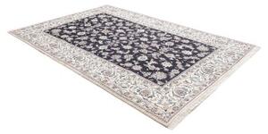 Tappeto Nain Kashmar Floreale Blu Scuro Avorio 193x291 Cm